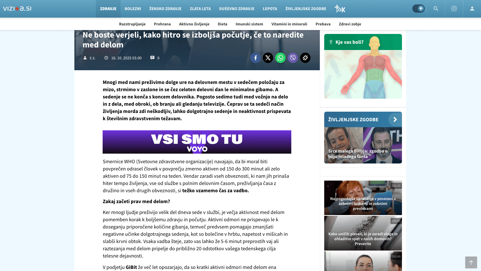 Ne boste verjeli, kako hitro se izboljša počutje, če to naredite med delom
